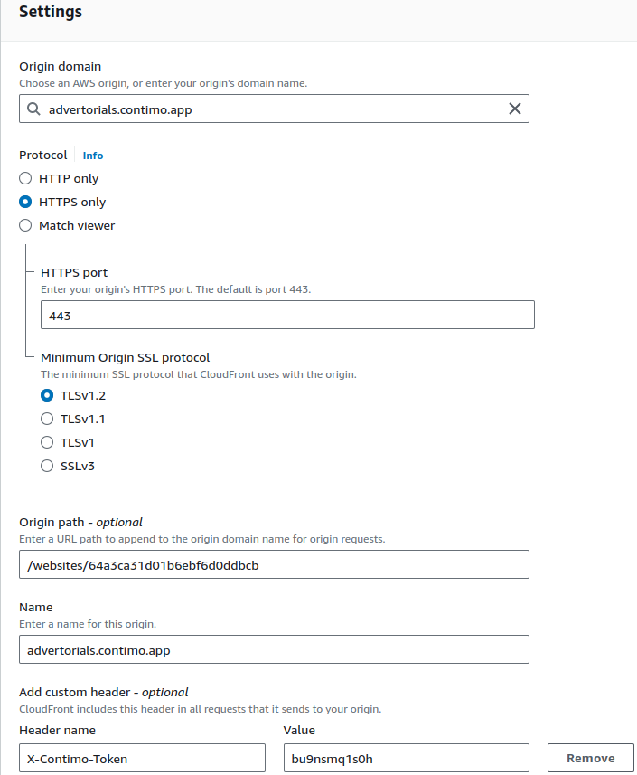 Origin details